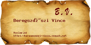 Beregszászi Vince névjegykártya